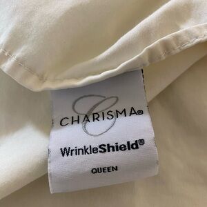 Charisma Cream WrinkleShield Queen Bedding